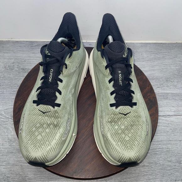 Hoka One One Clifton 9 1127895 SSFR Sneaker Mens 12D Green Running Shoes Comfort main image 6